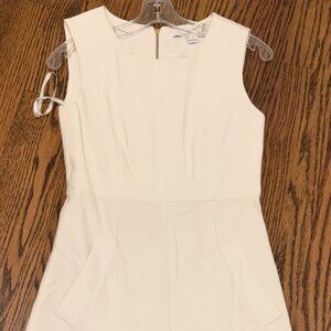 Diane Von Furstenberg White Stretch Sheath Dress Sleeveless Women Size 4